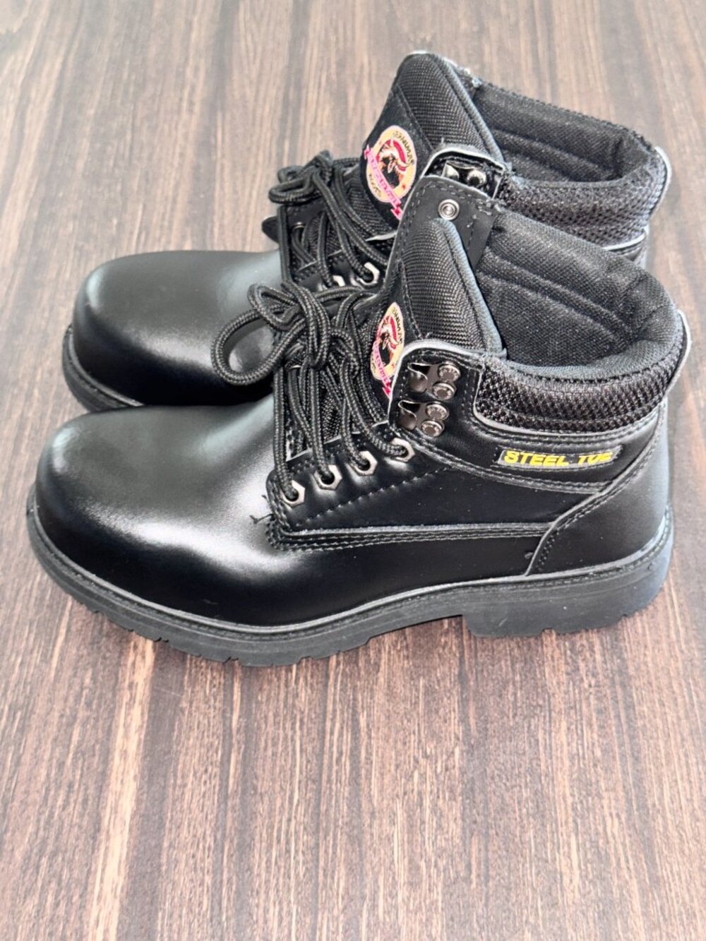 Brahma Black Steel Toe Ankle Boots